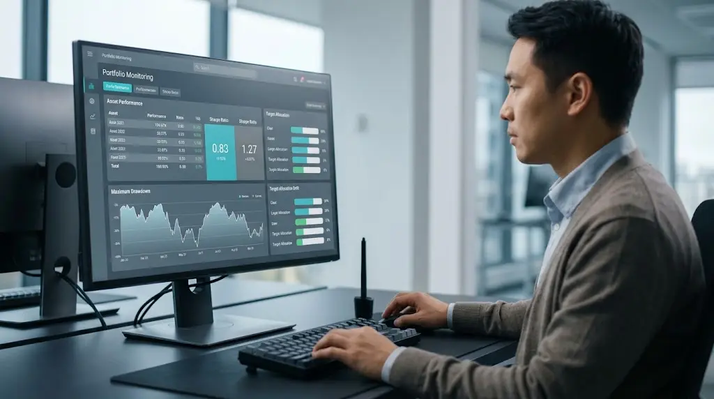 Métodos técnicos analíticos para el monitoreo de inversiones financieras y rebalanceo periódico de carteras de inversión.
